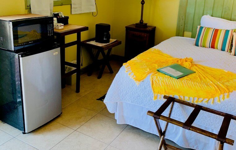 Embrace-Resort-maya-bedroom-and-mini-fridge-1